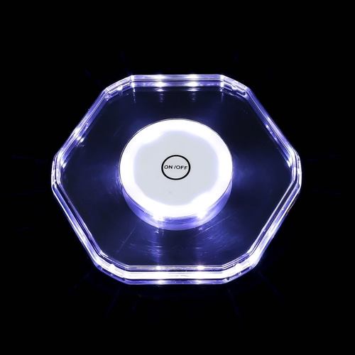 홈파티 육각 LED 컵받침 LED코스터 조명 라이트