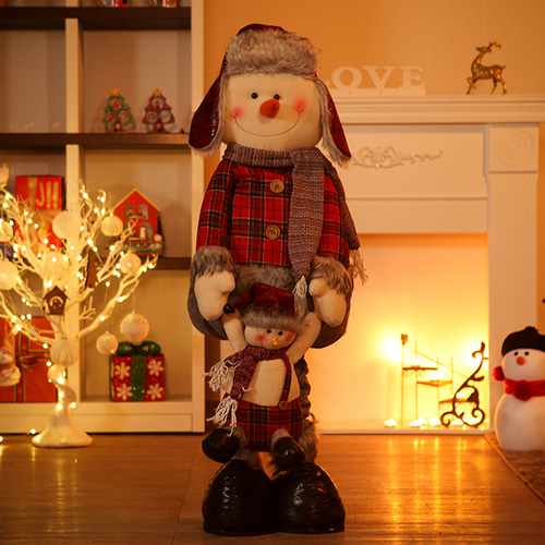 눈사람 인형 130cm/키높이조절 크리스마스장식인형