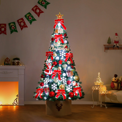 크리스마스월드 210cm 슬레딩 산타 완벽 트리