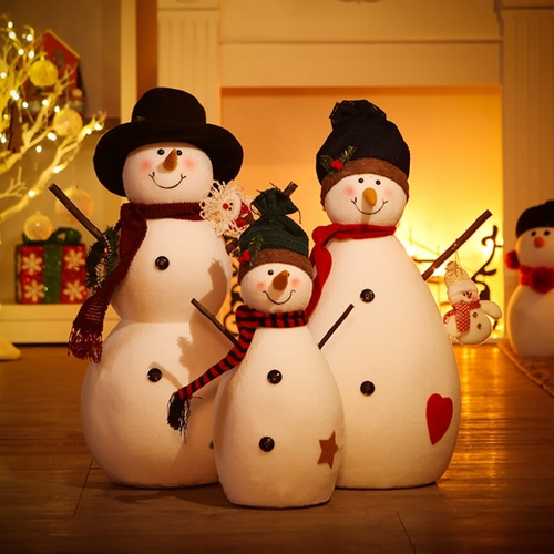 대형인형 화이트 스마일 눈사람 가족/크리스마스소품