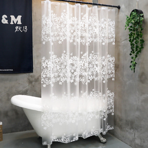 홈스토리 꽃무늬 샤워커튼(180x200cm)