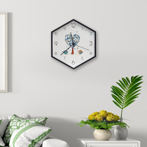 월아트 헥사곤 벽시계(사랑나무)