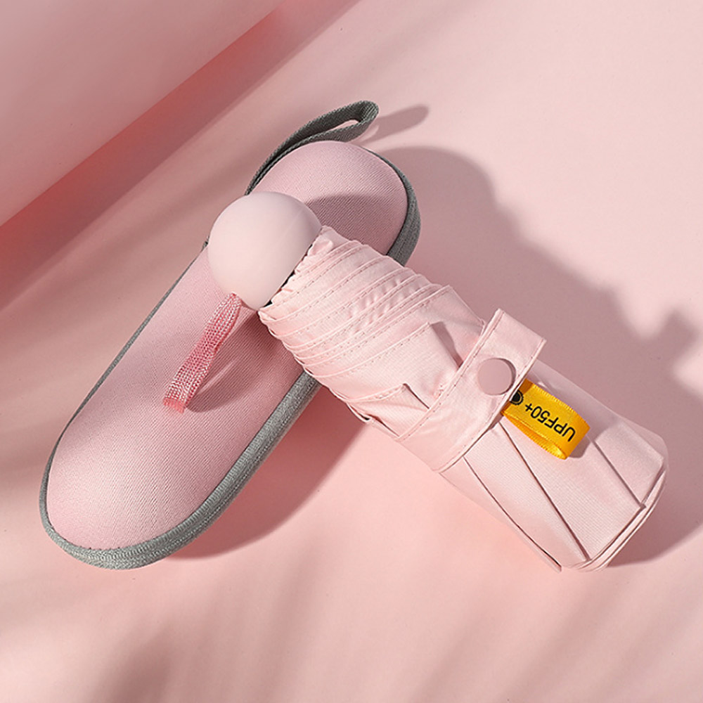사계절 포켓 암막우산 자외선차단 접이식 양산 (핑크)
