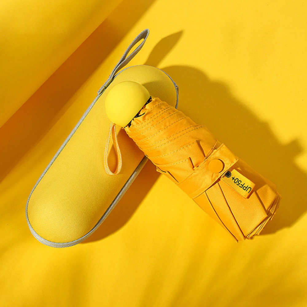 사계절 포켓 암막우산 자외선차단 접이식 양산 (옐로우)
