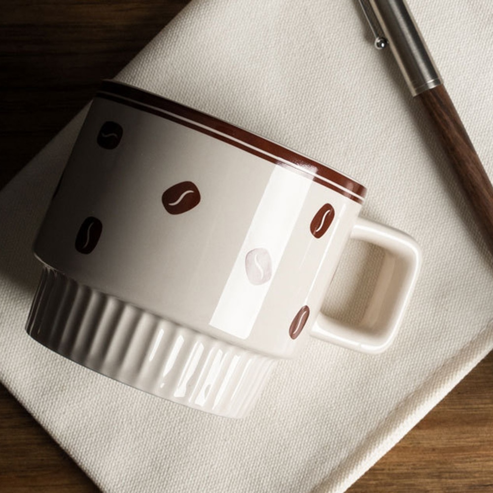 러빙홈 머그컵(320ml) 커피잔 카페머그잔 도자기컵