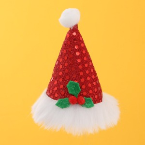 산타모자 머리핀(11cm) 크리스마스 머리삔