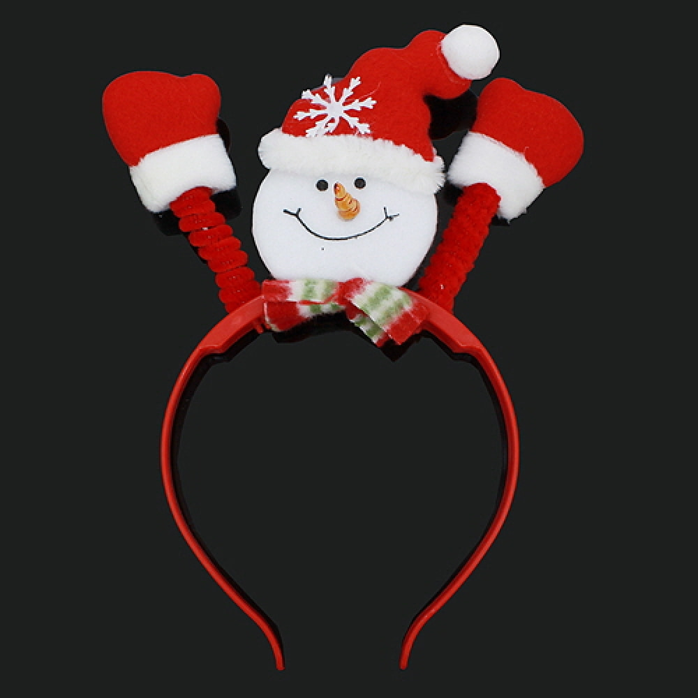 LED 크리스마스 눈사람 머리띠 행사이벤트 소품
