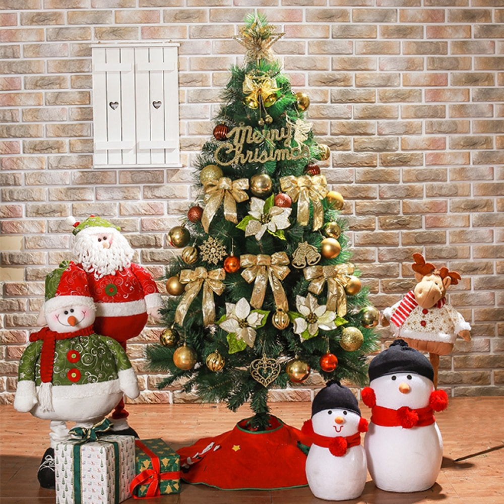 150cm 리얼솔잎 풀세트 크리스마스 트리(전구有)