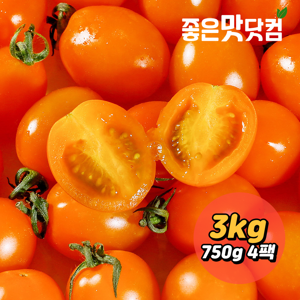 좋은맛닷컴 주황 대추방울토마토 3kg (750g 4팩)