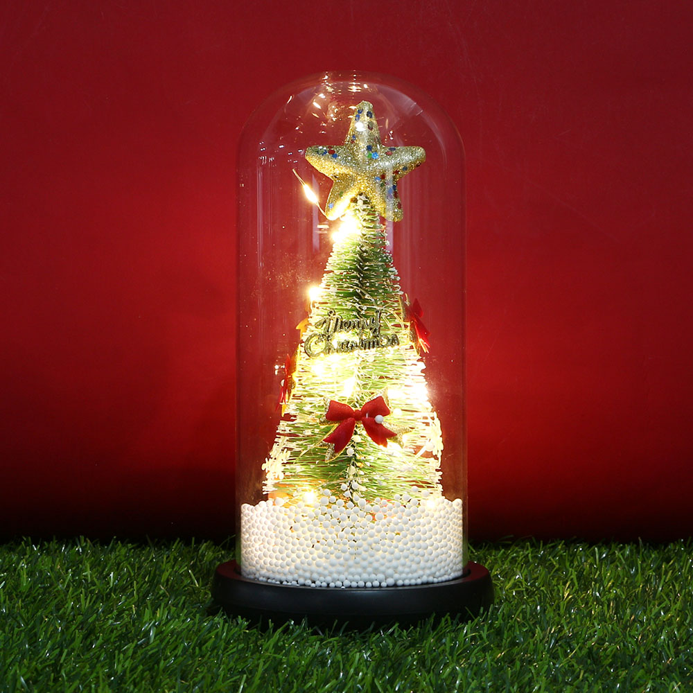 LED 유리돔 크리스마스 트리 무드등(루돌프) 미니트리