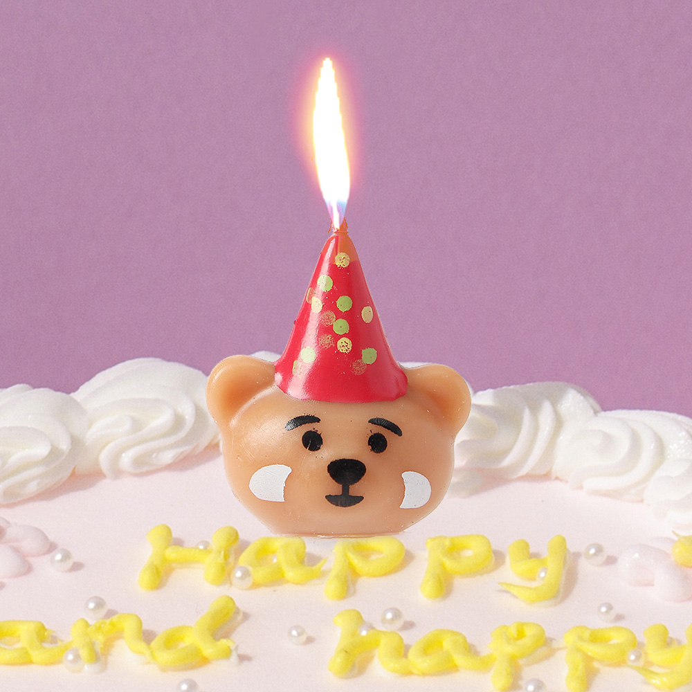 고깔곰 생일 기념일 케이크초 4개입